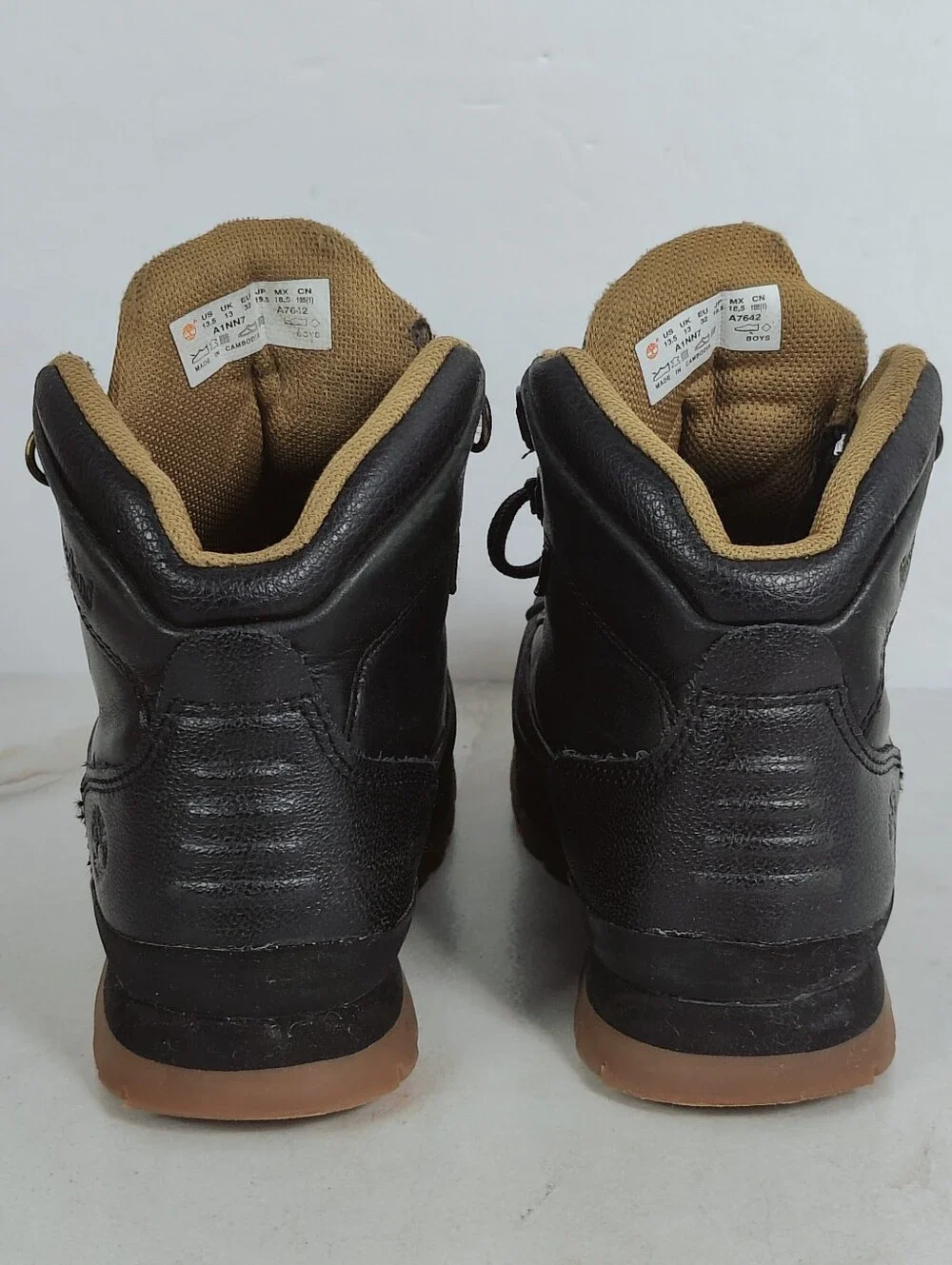 Timberland Toddler Kids Euro Hiker Shell Toe Boots, Black, Sz 13.5